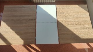 Mesa de salón comedor moderna madera y metal