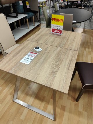Mesa de salón comedor moderna madera y metal