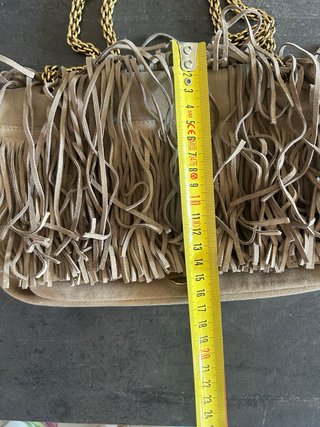 Borsa Trussardi con frange e catena oro