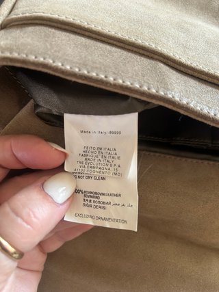 Borsa Trussardi con frange e catena oro