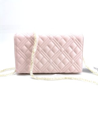 Borsa Love Moschino Rosa Imbottito con Catena Dorata