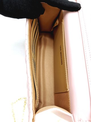 Borsa Love Moschino Rosa Imbottito con Catena Dorata