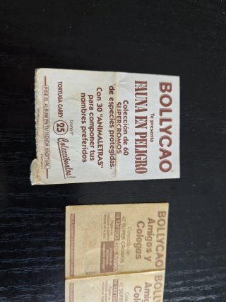Lote de 3 cromos de animales