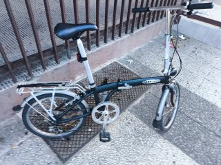 Bicicleta Plegable Negra