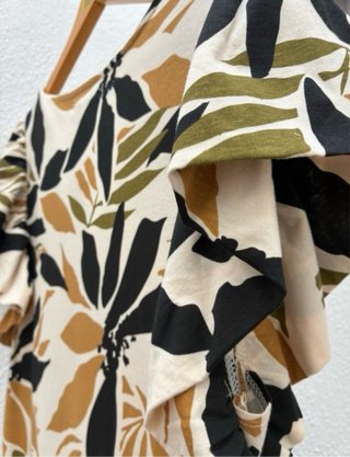 Vestido Sfera Estampado Hojas Talla M