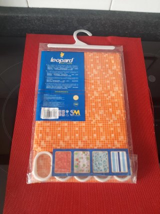 Cortina de Baño Leopard Naranja 140x180cm