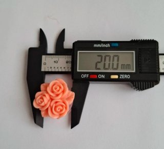 Pendientes dilatación rosas coral acrílico 20mm