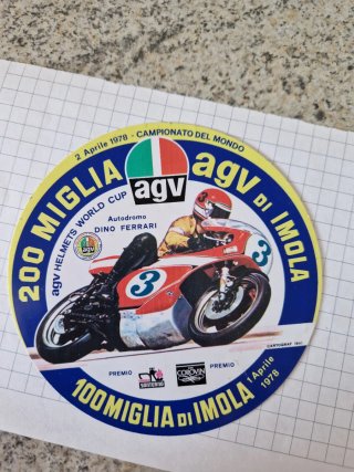 Adesivo Vintage 200 Miglia di Imola 1978 AGV