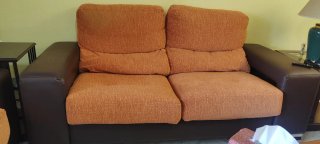 Conjunto de Sofás 3+2 plazas y 4 taburetes
