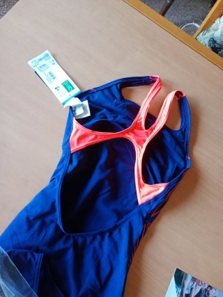 Bañador deportivo Arena azul-coral T40