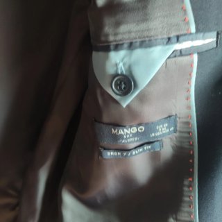 Traje azul marino Mango
