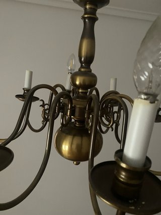 Lámpara de Bronce Vintage 8 Brazos
