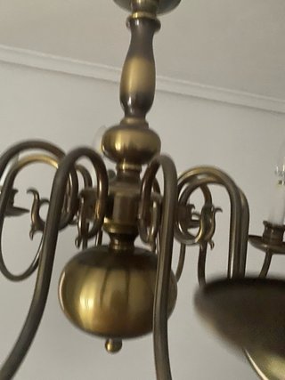 Lámpara de Bronce Vintage 8 Brazos
