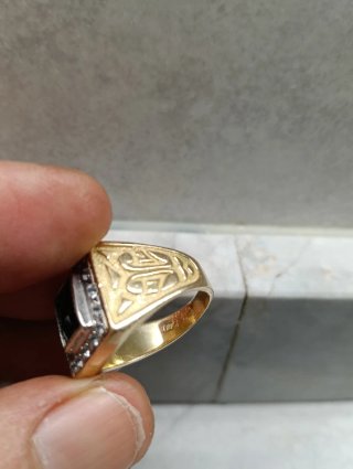 Anillo Oro18k Zafiro Azul Auténtico