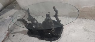 Mesa De Centro Romana De Cristal