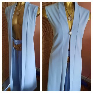 Conjunto pantalón y chaleco azul XL