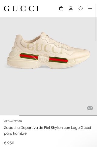Zapatillas Gucci Rhyton Beige Originales