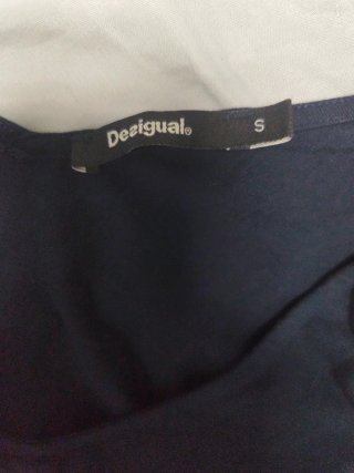Vestido Desigual Negro y Azul Talla S