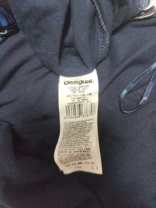 Vestido Desigual Negro y Azul Talla S