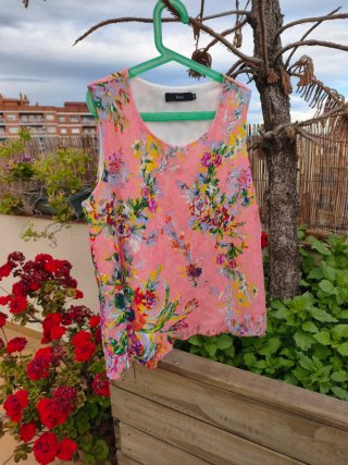 Top Fiesta Tul Flores