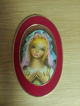 Cuadro Religioso Virgen María Ovalado