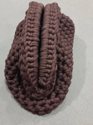 Bolso Crochet Hecho a Mano Marrón