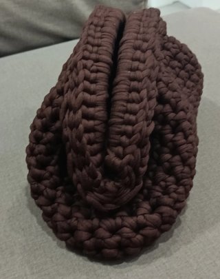 Bolso Crochet Hecho a Mano Marrón