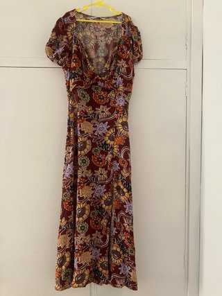 Vestido largo estampado floral