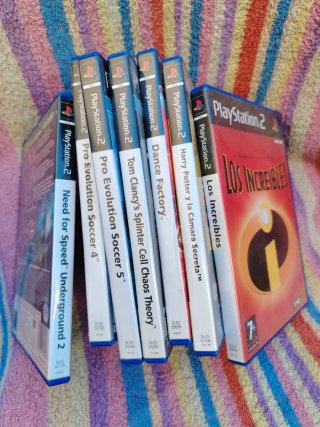 Lote 7 Giochi PS2 Originali con Manuale e Scatola