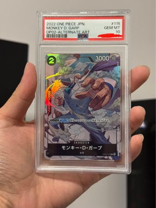 One Piece TCG Monkey D. Garp OP02-115 PSAGEM MT 10