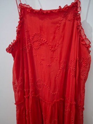 Vestido largo rojo ligero