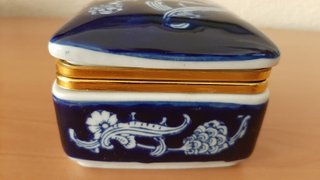 Joyero porcelana azul y blanco