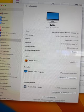 iMac 27 3.4GHz Intel Core i5 4 núcleos