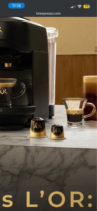 Cafetera L'OR Barista Philips Negra