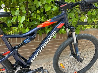 Bicicleta Montaña Rockrider Azul/Naranja