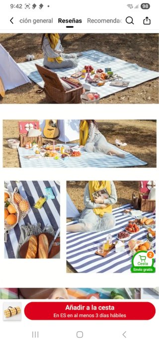 Alfombra de picnic enorme