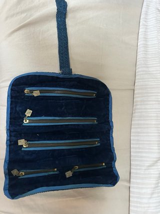 Joyero de viaje azul