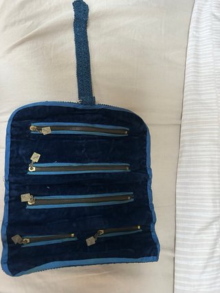 Joyero de viaje azul