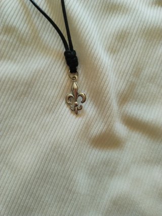 Conjunto collar y pendientes flor de lis