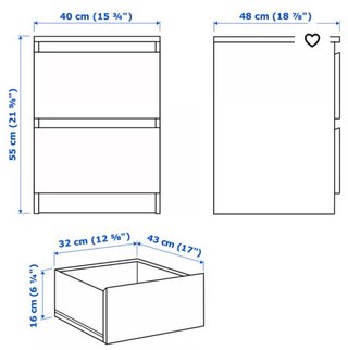 Mesita de noche Ikea blanca