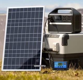 PANEL SOLAR MÁS CONTROLADOR DE CARGA.