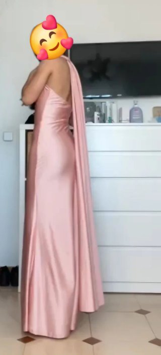 OPORTUNIDAD!!! Vestido largo rosa para Graduación
