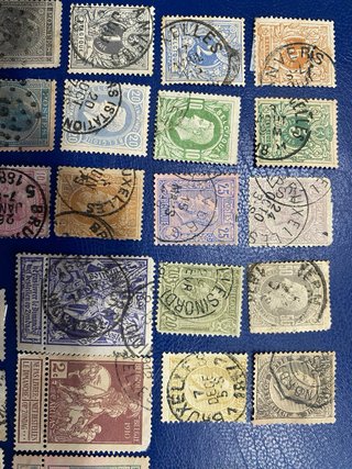 35 Sellos Antiguos Bélgica