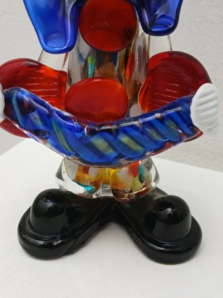 Statua Pagliaccio Vintage Murano Vetro