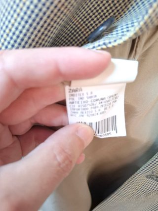 Americana hombre Zara cuadro fino Príncipe Gales.