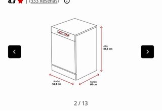 Lavavajillas Samsung DW60M6050FS Acero Inox