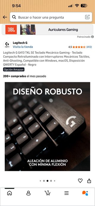 Logitech G413 TKL SE Teclado Mecánico Negro