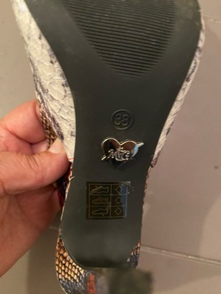 Miss Globo Scarpe Slingback Pitonate Multicolor