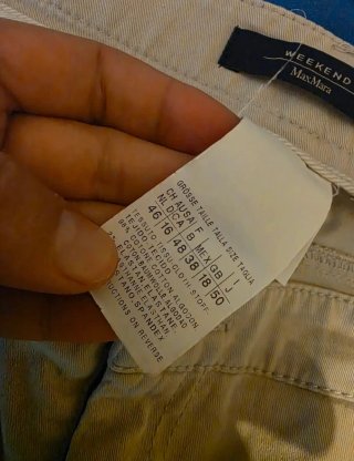 Pantaloni Max Mara Weekend Beige Taglia XXXL