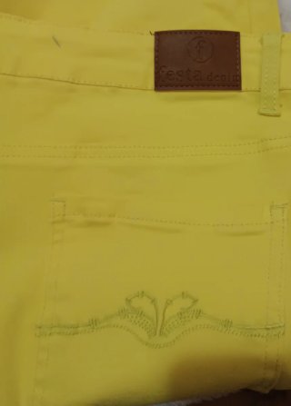 Pantalón Festa Denim Talla 48 Amarillo